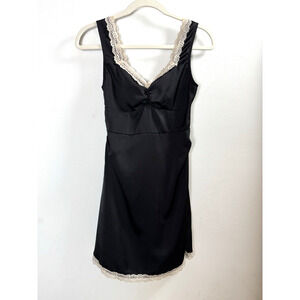 Cider Lace Trim Baby Doll Mini Dress Coquette Y2K French Maid Sexy Whimsygoth XS